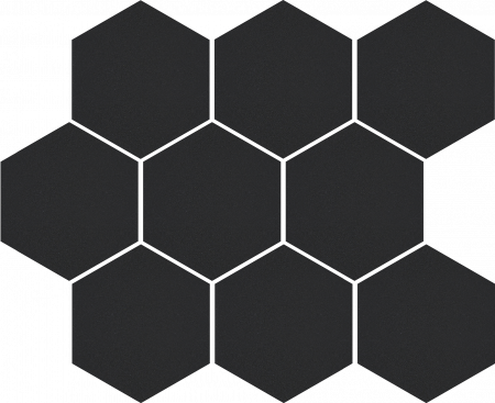 Мозаїка Cambia black lappato heksagon  27 x 33 лапатована