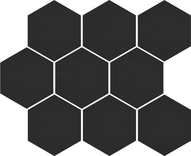 Мозаїка Cambia black lappato heksagon  27 x 33 лапатована - Cerrad